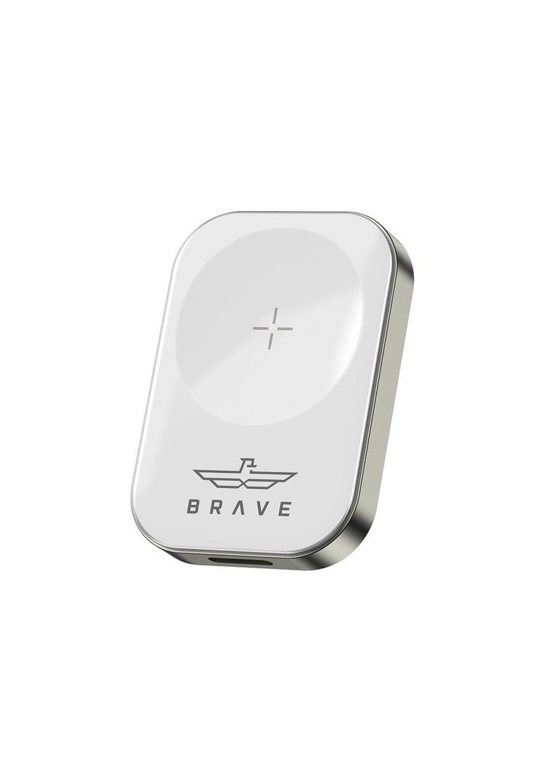 Brave - for Apple Watch Wireless Charger, Magnetic Wireless Charger for Apple Watch Portable Mini Size Strong Magnetic Suction Compatible with Apple Watch Series 7/6 /5/4 /3/2/1/SE - Image 1