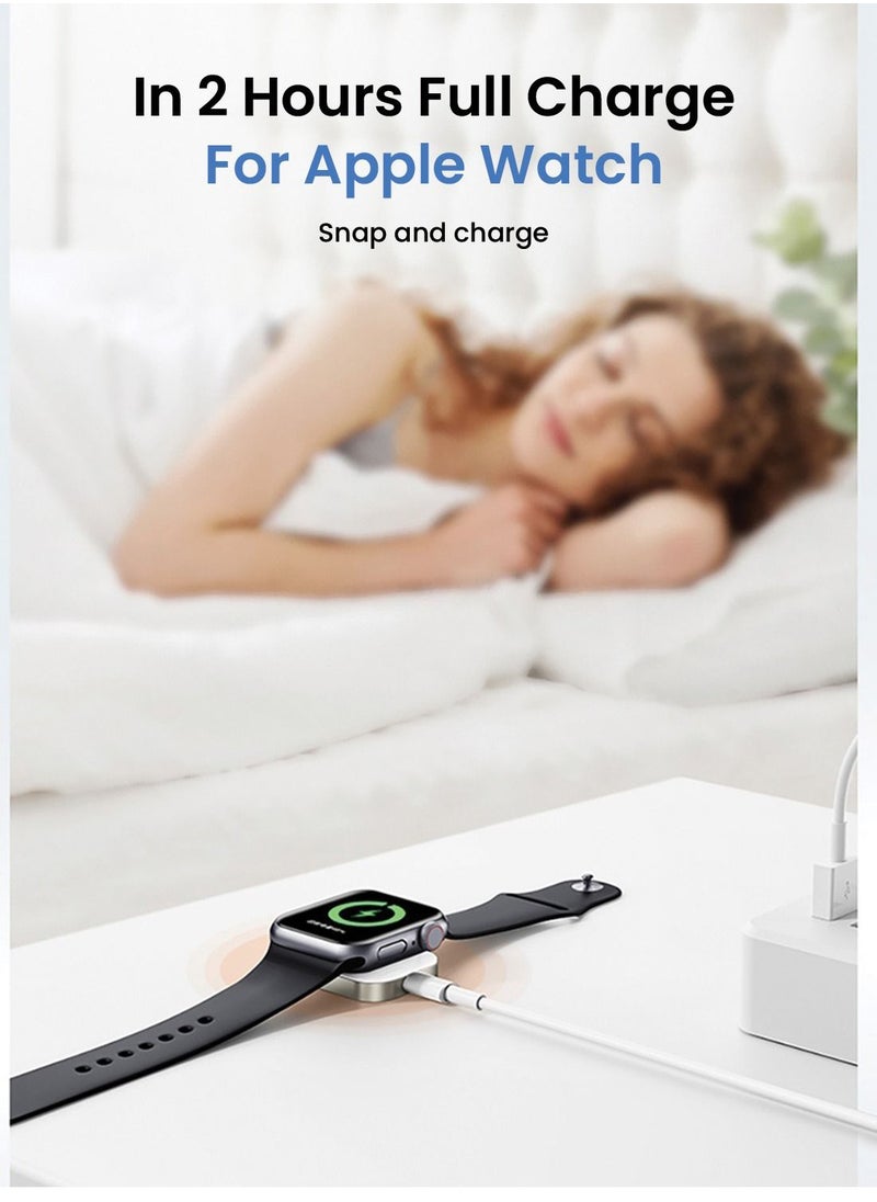 Brave - for Apple Watch Wireless Charger, Magnetic Wireless Charger for Apple Watch Portable Mini Size Strong Magnetic Suction Compatible with Apple Watch Series 7/6 /5/4 /3/2/1/SE - Image 1