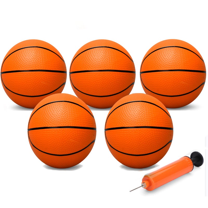 Amarlozn 6 Mini Basketball for Indoor Mini Basketball Hoop 6 Inch Replacement Basketballs Soft Ball for Inflatable Pool Hoop Pool Outdoor Play Game Gift Pack for Toddler Kids Adults Orange - Image 3