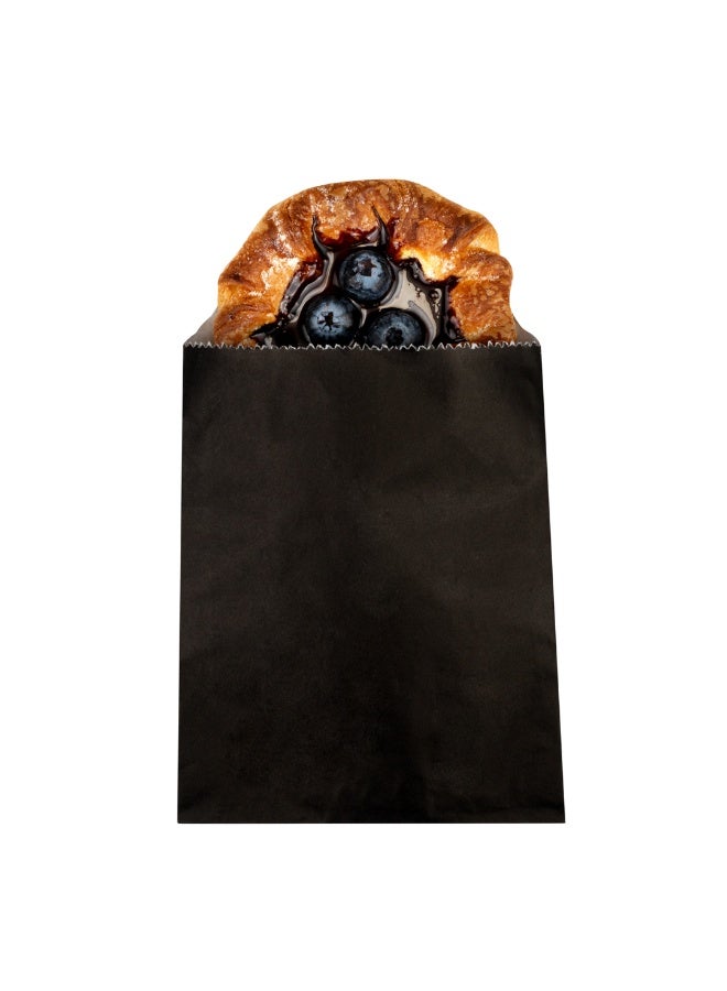 Restaurantware أكياس ساندويتش باج تيك 7 × 5 بوصة، 100 كيس مخبز مقاوم للدهون - قابلة للاستخدام في الميكروويف، قابلة للتخلص، أكياس غداء ورقية سوداء، للكوكيز، السندويشات، الحلويات، البطاطس، والخبز - Image 2