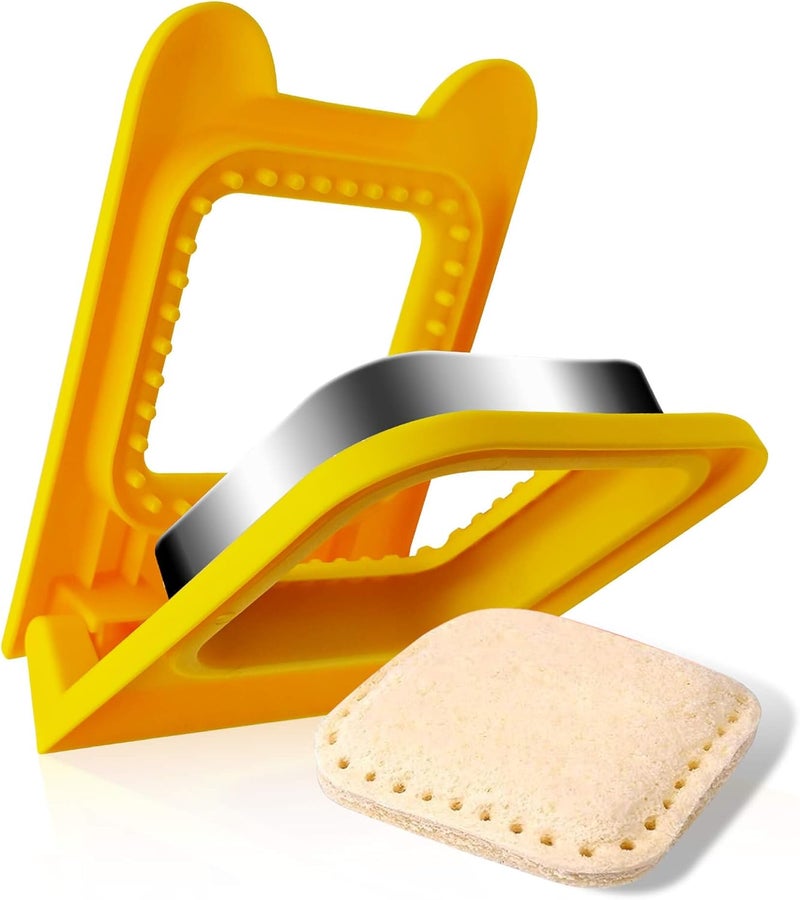 BaokiTook Square Sandwich Cutter and Sealer,Sandwich Cutters for Kids Lunch,Pocket Sandwiches Cutter Uncrustables Maker,Cookie Cutter for Children Lunchbox and Bento Box (Square) - Image 1
