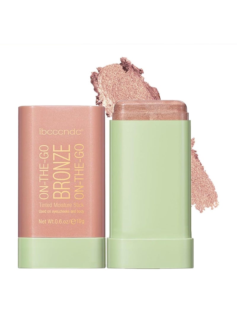 SWETIYOU MultiUse Makeup Bronzer Stick On the Go Glow Bronze Tinted Moisture Stick Hydrating Solid Moisturizer with Bronze Tint Natural Bronzed Glow Blends Effortlessly for Eyes Lips  Cheeks 