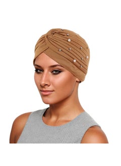 Beaded Indian Hat - Khaki