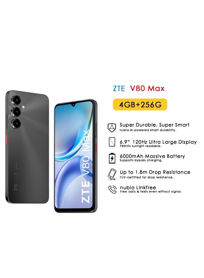 V80 Max Dual SIM Space Black 4+10GB RAM 256GB 4G - International Version