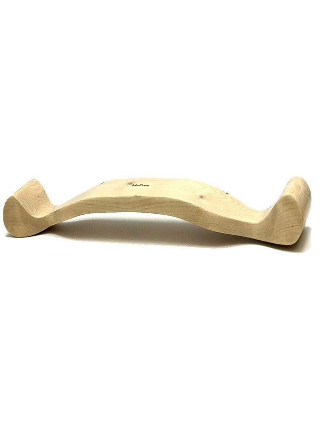 MeFree Eco-Friendly Wooden Yoga Curvature Plank, Aesthetic Support, 60 × 7 cm (Light Brown) - Image 4