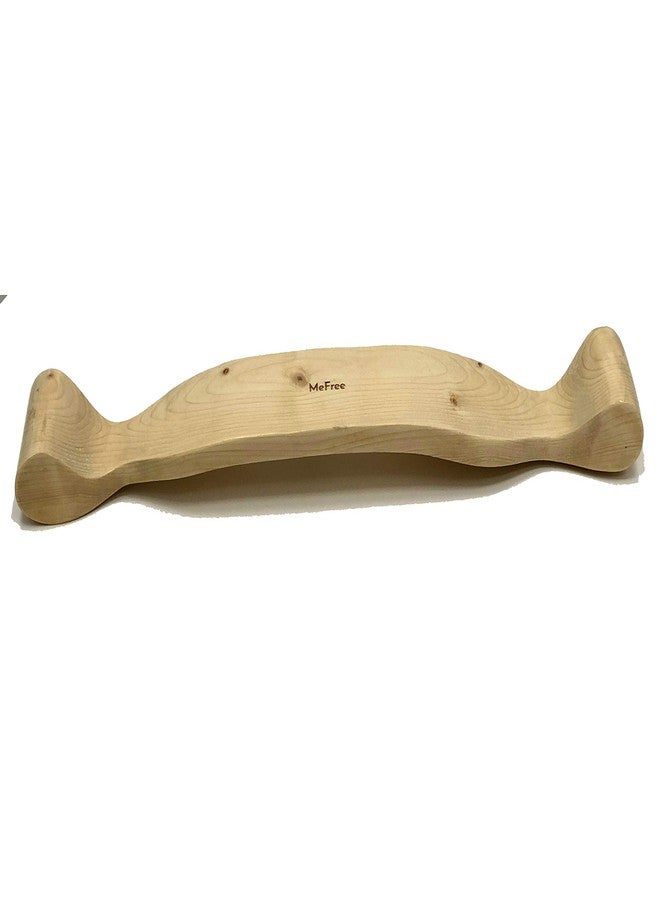 MeFree Eco-Friendly Wooden Yoga Curvature Plank, Aesthetic Support, 60 × 7 cm (Light Brown) - Image 2