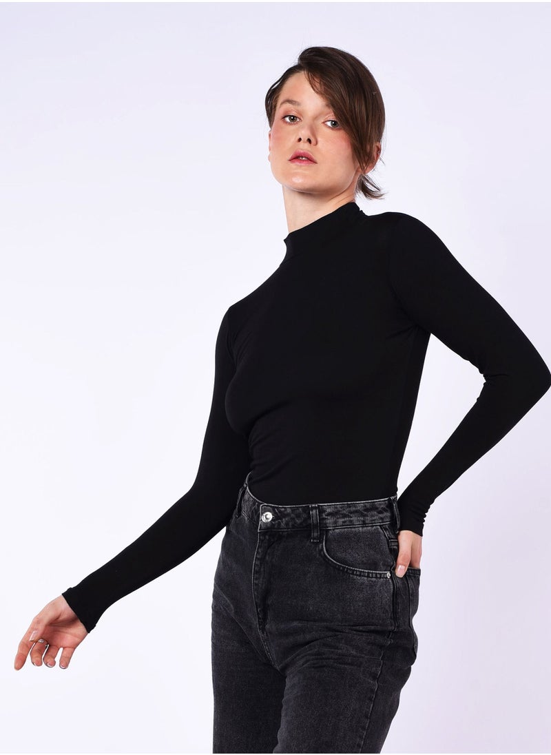 COMODO long sleeve highneck black egypt cotton 100%  - Image 2