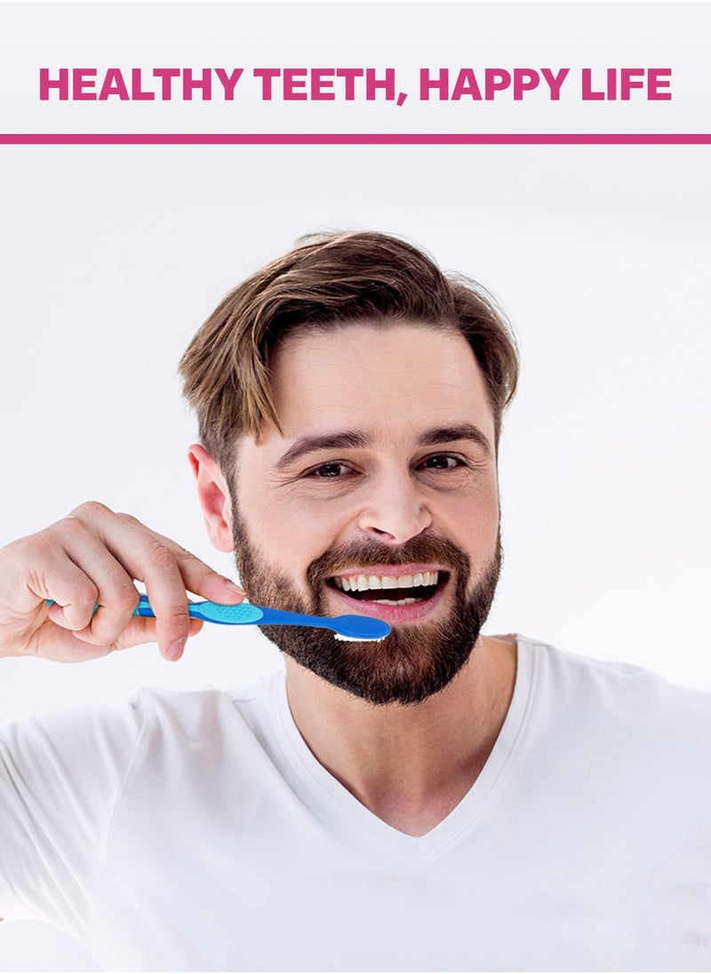 Shield Care - Shield Care Pro-Clean Toothbrush with Small Head for Better Reach (Family Care - Soft Bristles) Individually Wrapped - 4 Colors - 4 Count (Pack of 1) - Image 1