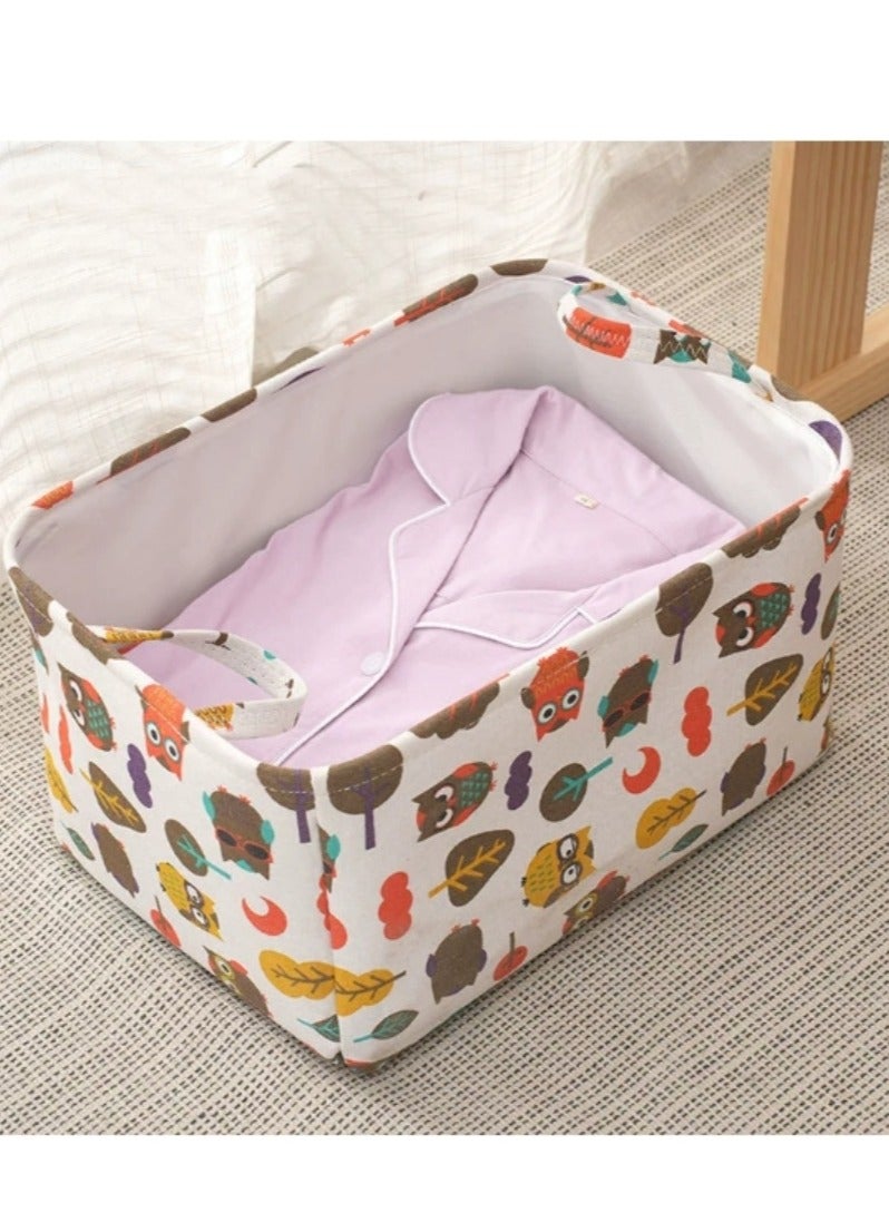 Storage Basket with Handles Square Printed Storage Bins Collapsible Dirty Clothes Basket Laundry Bin for Organizing Shelves, Closets, Clothes, and Toy - Image 1