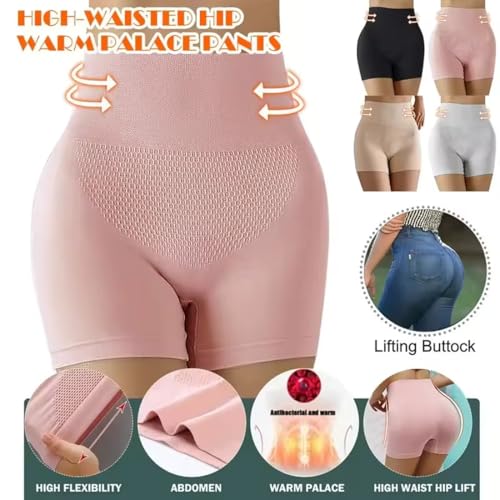 GITGRNTH Women's High-Waisted Tummy Control Shapewear Shorts - Seamless Body Shaper with Firm Waist Cinching and Slimming Support (1, Skin) - Image 2