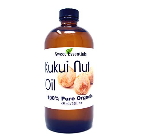 Sweet Essentials 100% Organic Kukui Nut Oil | Imported From Hawaii | Various Sizes | 100% Pure | Cold-Pressed | Natural Moisturizer for Skin, Hair and Face (8 fl oz With Pump) - Image 1