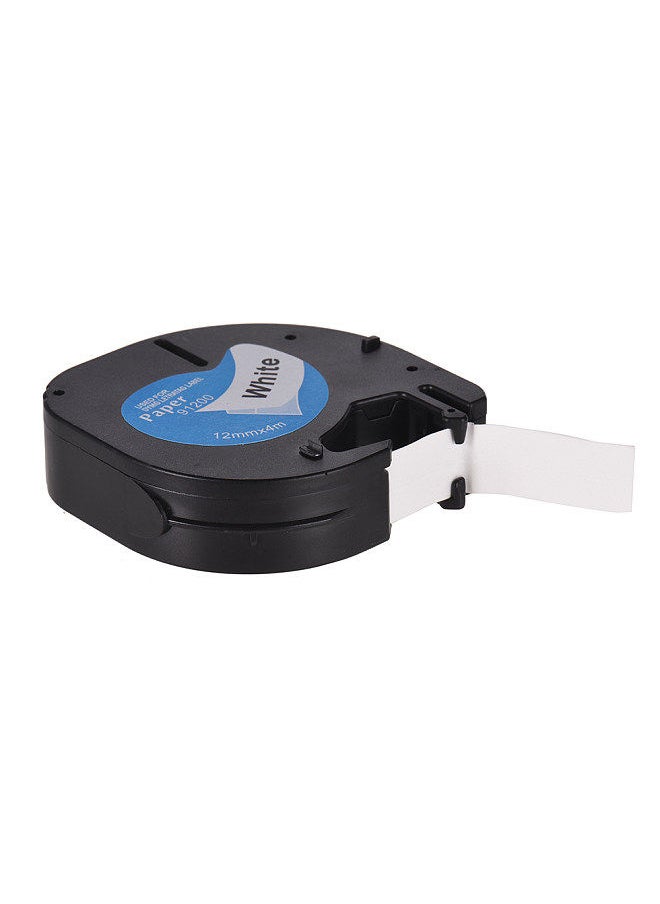 Generic Labeling Label Tape 91200 Self-Adhesive Refills Black Print on White Paper 1/2 Inch * 13 Feet 12mm * 4m for DYMO LT-100H Label Maker, 1 Roll  - Image 2