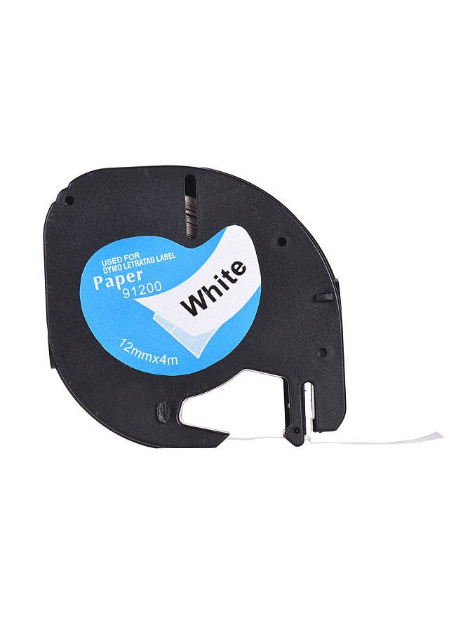 Generic Labeling Label Tape 91200 Self-Adhesive Refills Black Print on White Paper 1/2 Inch * 13 Feet 12mm * 4m for DYMO LT-100H Label Maker, 1 Roll  - Image 5