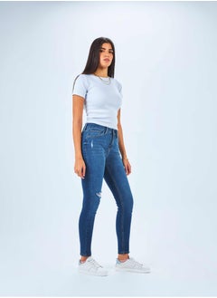 High Waist Dark Washed Distressed Skinny Jeans. - pzsku/ZAE9F88A06D61AF3B8ACEZ/45/_/1721178052/3db3d9de-dd4e-471c-b34a-bb404e7d430d