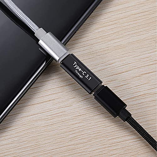 AGVEE 4 Pack USB-C Female to Female Bidirectional Adapter, PD 100W USB 3.2 Gen 2, Type-C USBC 10G Data Coupler Extender Extension Converter Connector, Black - Image 5