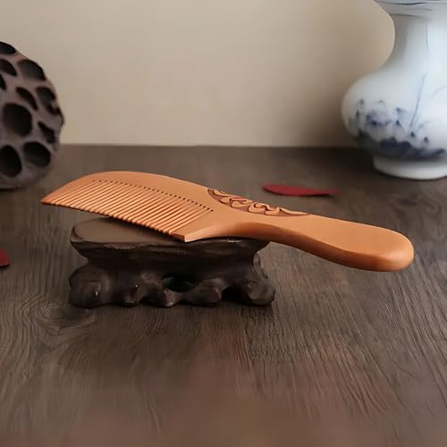 Fegor Wooden Handle Hair Comb – Pack of 1 | Natural Wooden Hair Comb with Handle for Men, Women, and Kids | Anti-Static, Smooth Teeth, Daily Hair Grooming - Image 4