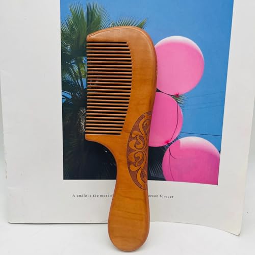 Fegor Wooden Handle Hair Comb – Pack of 1 | Natural Wooden Hair Comb with Handle for Men, Women, and Kids | Anti-Static, Smooth Teeth, Daily Hair Grooming - Image 3
