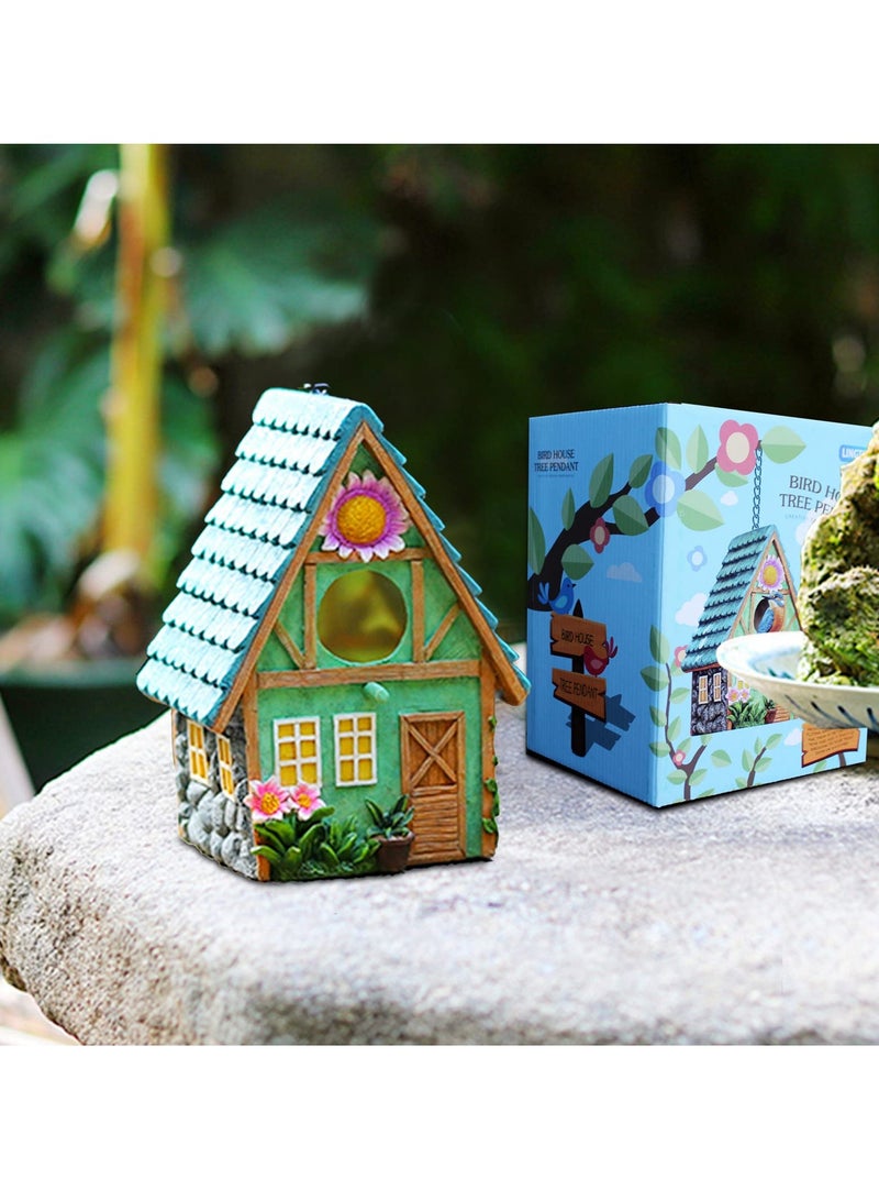 Colorful Wooden Bird House, Cute Hanging Nest for Garden and Indoor Decor, Perfect Gift for Bird Lovers and Nature Enthusiasts - Image 2