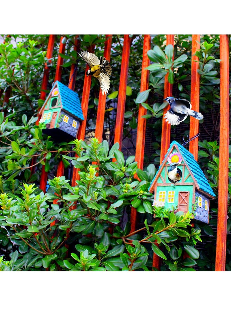Colorful Wooden Bird House, Cute Hanging Nest for Garden and Indoor Decor, Perfect Gift for Bird Lovers and Nature Enthusiasts - Image 4