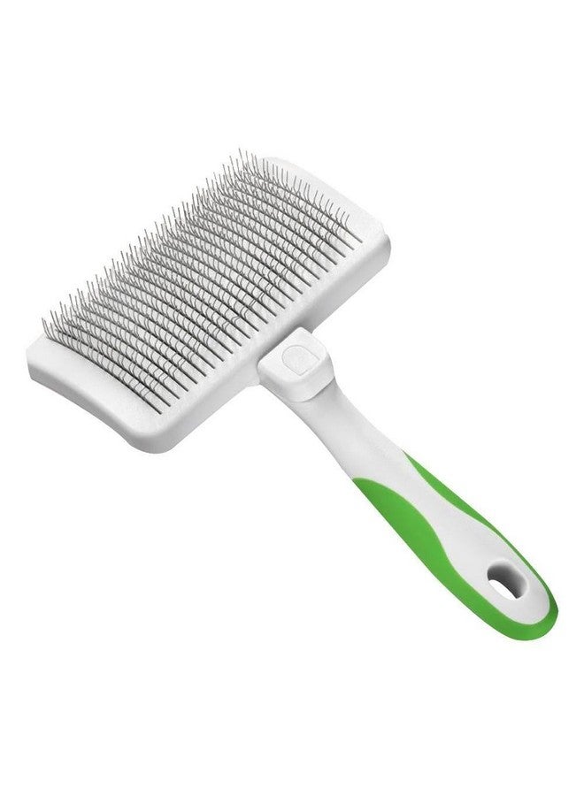 Andis 40160 Self-Cleaning Animal Slicker Brush - Grooming Brush For Pet Deshedding Fur - Reduces Shedding Up To 90%, Removes Tangles, Dirt & Loose Hair - Ideal Gift For Pet Lovers White,Silver - Image 2