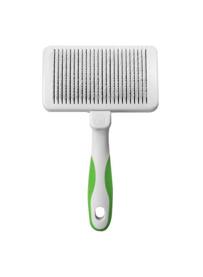 Andis 40160 Self-Cleaning Animal Slicker Brush - Grooming Brush For Pet Deshedding Fur - Reduces Shedding Up To 90%, Removes Tangles, Dirt & Loose Hair - Ideal Gift For Pet Lovers White,Silver - Image 1