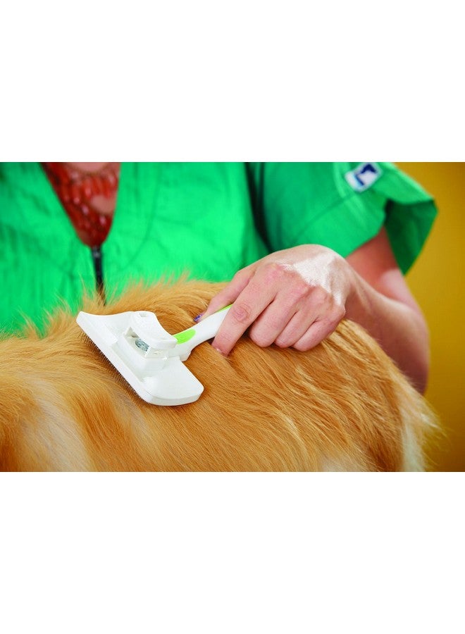 Andis 40160 Self-Cleaning Animal Slicker Brush - Grooming Brush For Pet Deshedding Fur - Reduces Shedding Up To 90%, Removes Tangles, Dirt & Loose Hair - Ideal Gift For Pet Lovers White,Silver - Image 4