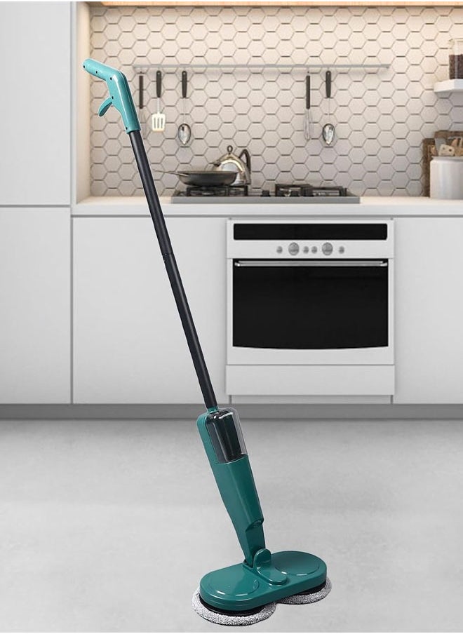 Joshberg Electric Spray Mop, Floor Cleaner,Retractable Spin Mop with Water Spray, Flat Mop with 2 Pcs Reusable Pads, 60Mins Running Time,Lazy Mop for Wood, Hardwood, Laminate, Tile,Marble Floors ,Green  - Image 3