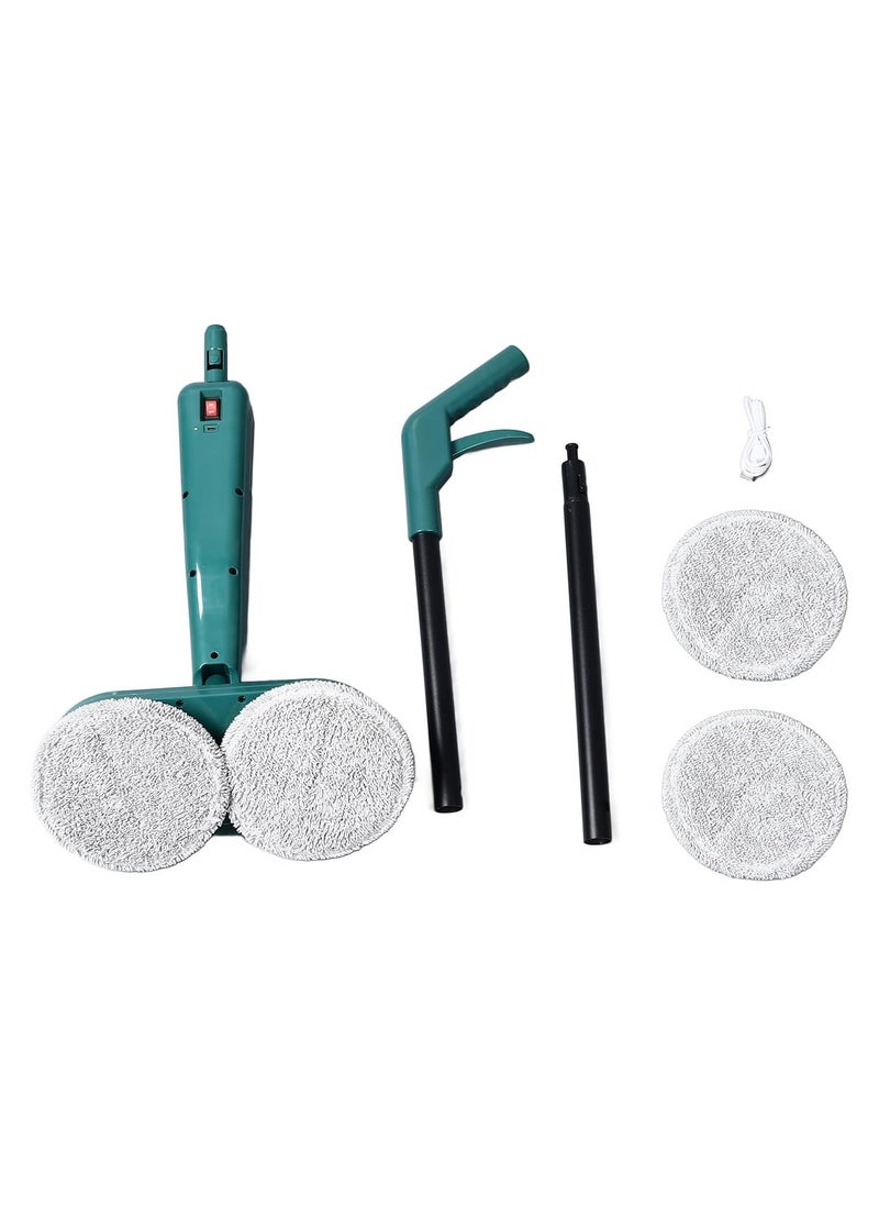 Joshberg Electric Spray Mop, Floor Cleaner,Retractable Spin Mop with Water Spray, Flat Mop with 2 Pcs Reusable Pads, 60Mins Running Time,Lazy Mop for Wood, Hardwood, Laminate, Tile,Marble Floors ,Green  - Image 5