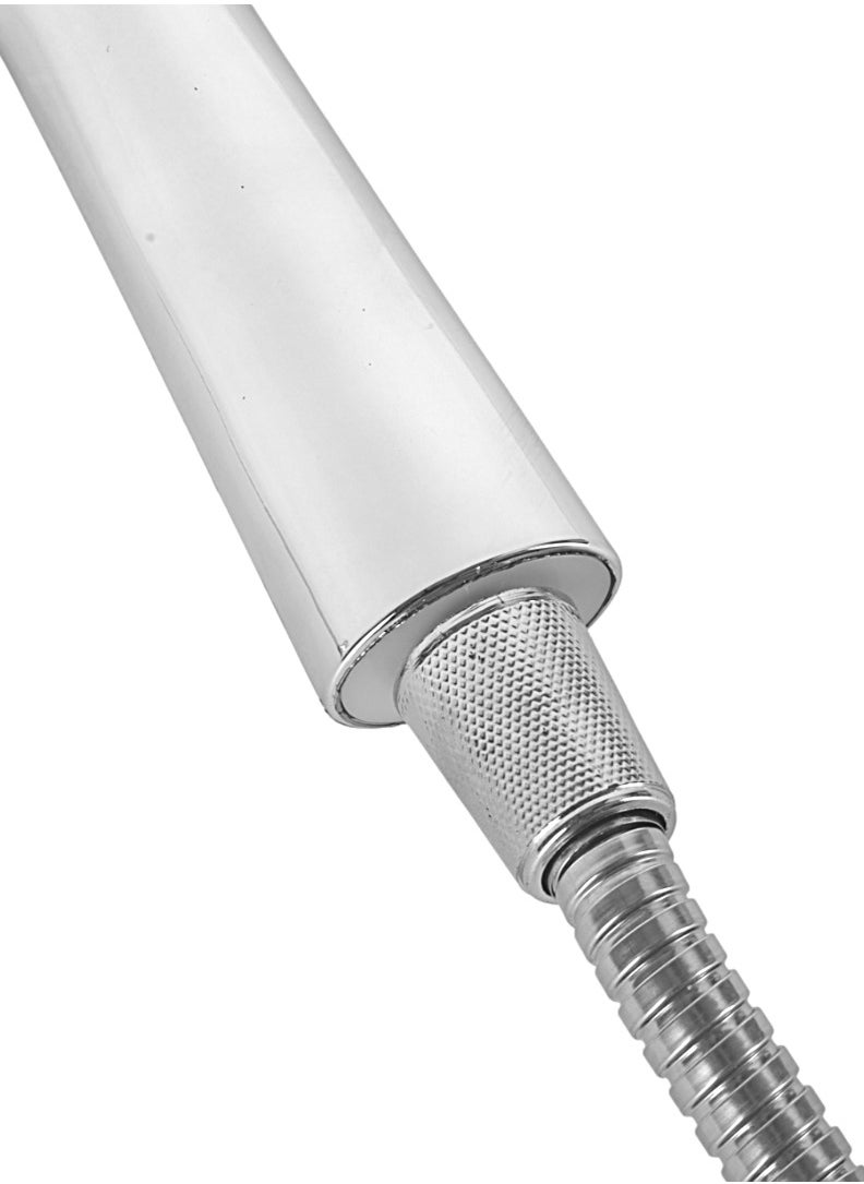 Epsilon - Hand Shower Set- EPSBA1535 Round Shape, 100 mm Diameter, 245 mm Length Plastic Material Bathroom Fitting, UV Plated with 1.2 m Stainless Steel Hose and Holder - Image 1