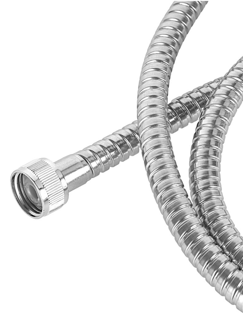Epsilon - Hand Shower Set- EPSBA1535 Round Shape, 100 mm Diameter, 245 mm Length Plastic Material Bathroom Fitting, UV Plated with 1.2 m Stainless Steel Hose and Holder - Image 1