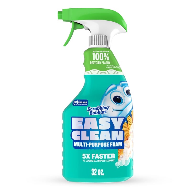 Scrubbing Bubbles Easy Clean Foaming Multipurpose Bathroom Cleaner Spray, Bottle Made from 100% Recycled Plastic, 32 Ounce Spray - Image 1