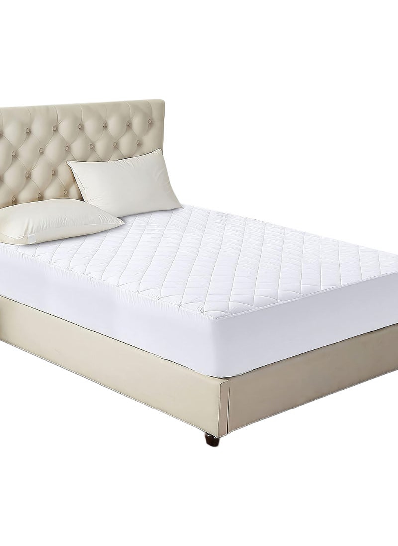 REDTOMMY Mattress Protector Cover Extra Deep Quilted Bed Topper Pad 200X200+30cm - Image 1