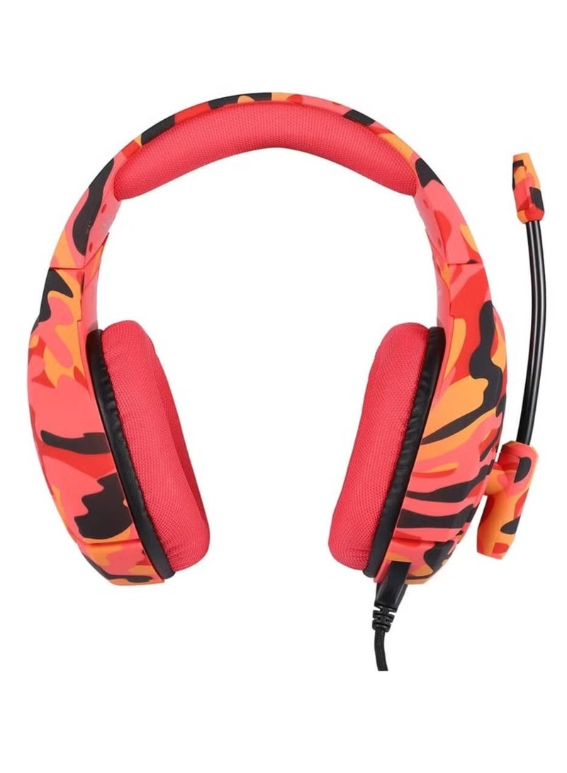 ELTRAZONE Gaming Headphone 3.5mm Stereo USB LED Headphones with Omnidirectional Microphone – Pink – High-Quality Stereo Sound, Noise-Canceling Mic, Comfortable Over-Ear Cushions, RGB Lighting, Ideal for PC, PS4, Xbox, Mobile Gaming  - Image 2