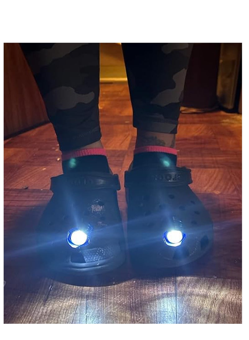 SOLARAE 2 Pcs Croc Charm Croc Headlights Waterproof Shoes Lights Charms for Dog Walking Handy Camping Suitable for Adults Kids - Image 5