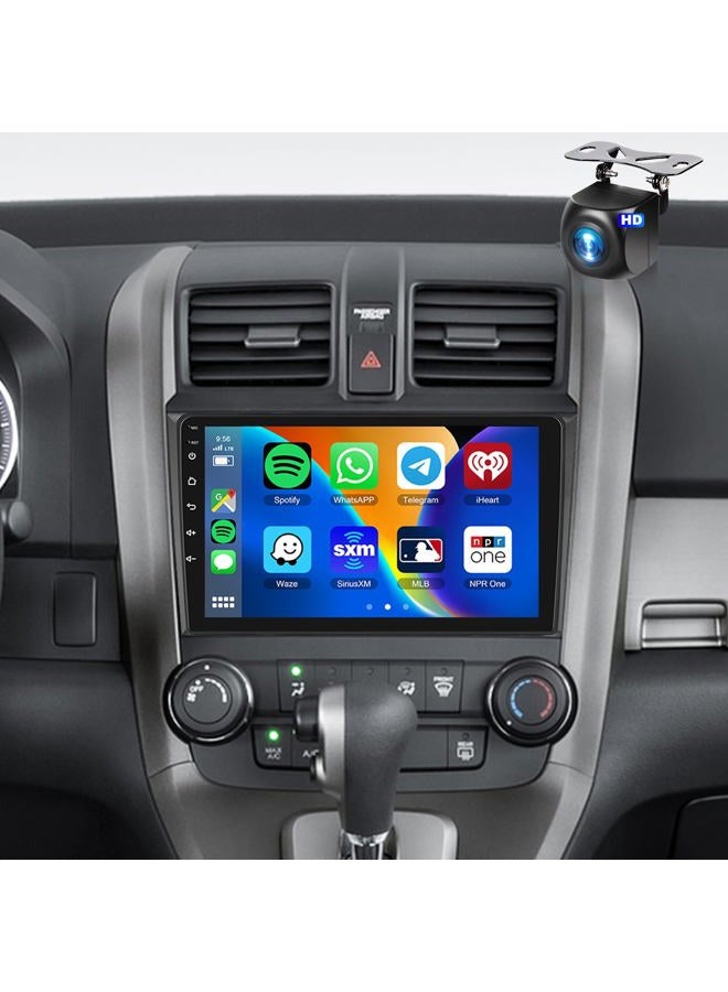 METEESER 2+64G for Honda CRV 2007-2011 Android Car Radio Stereo, Wireless Apple Carplay Android Auto 9” Touch Screen Bluetooth Car Audio Receiver Support GPS WiFi Backup Camera FM/RDS HiFi SWC - Image 1