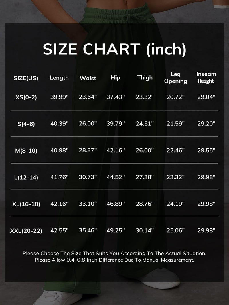 MIROMIHO Womens Wide Leg Sweatpants Fleece Lined Baggy Pants Drawstring Athletic Joggers Fashion Winter Outfits Grey - Image 5