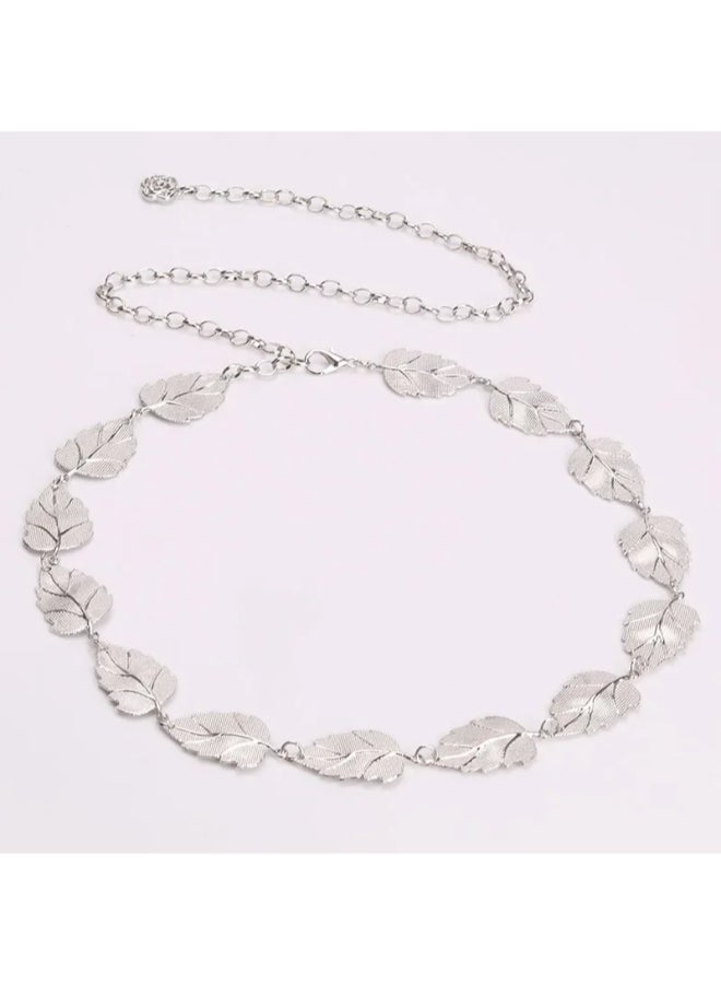 The Black Pearl Accessories Silver Metal Waist Belt  For Her - Image 2