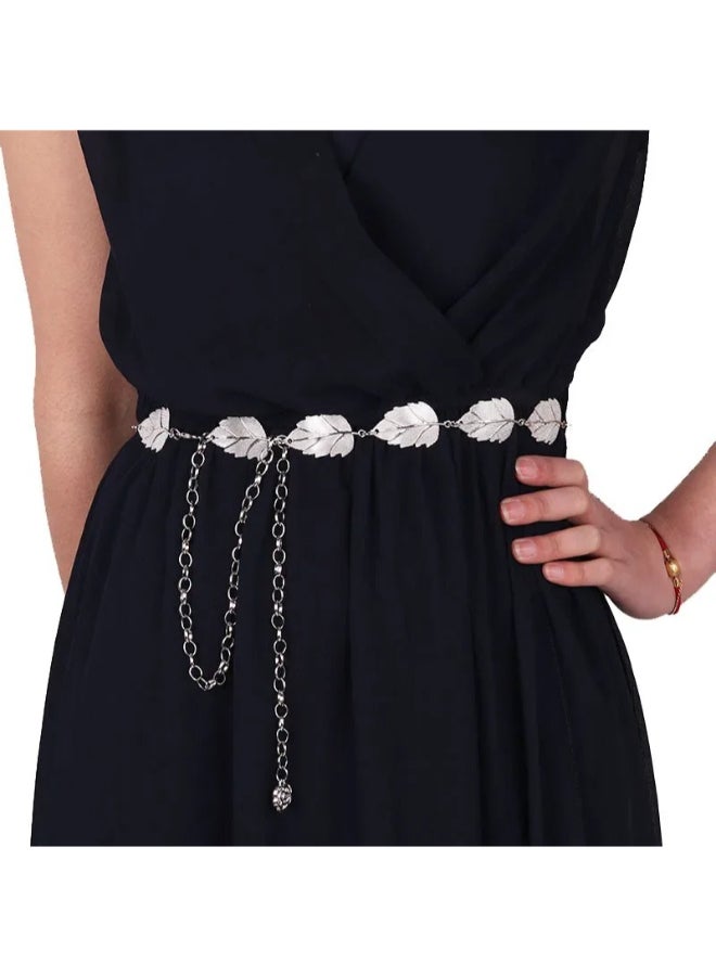 The Black Pearl Accessories Silver Metal Waist Belt  For Her - Image 3