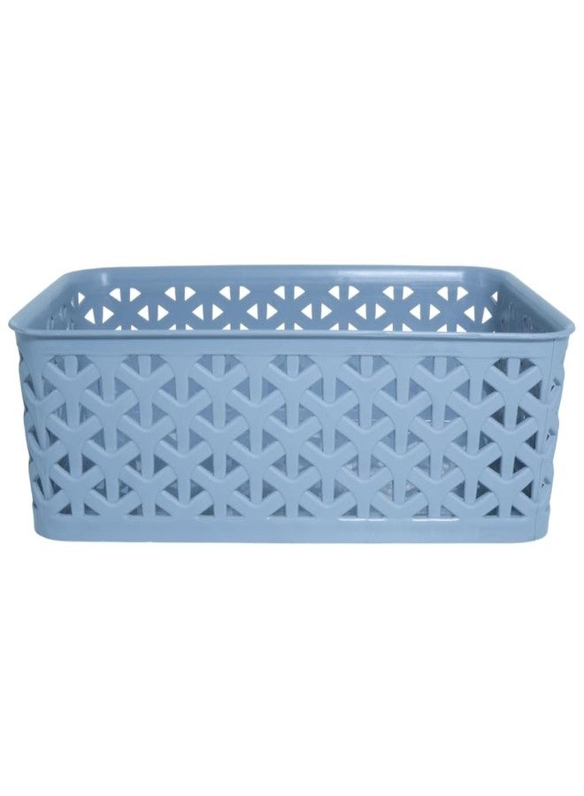 Morvi Ajanta-2 Multi-Purpose Plastic Storage Basket|Stackable Organizer Tokri For Home,Kitchen,Bathroom & Office|Ideal For Toys,Clothes,Cosmetics,Stationery|Set Of 4|Grey - Image 5