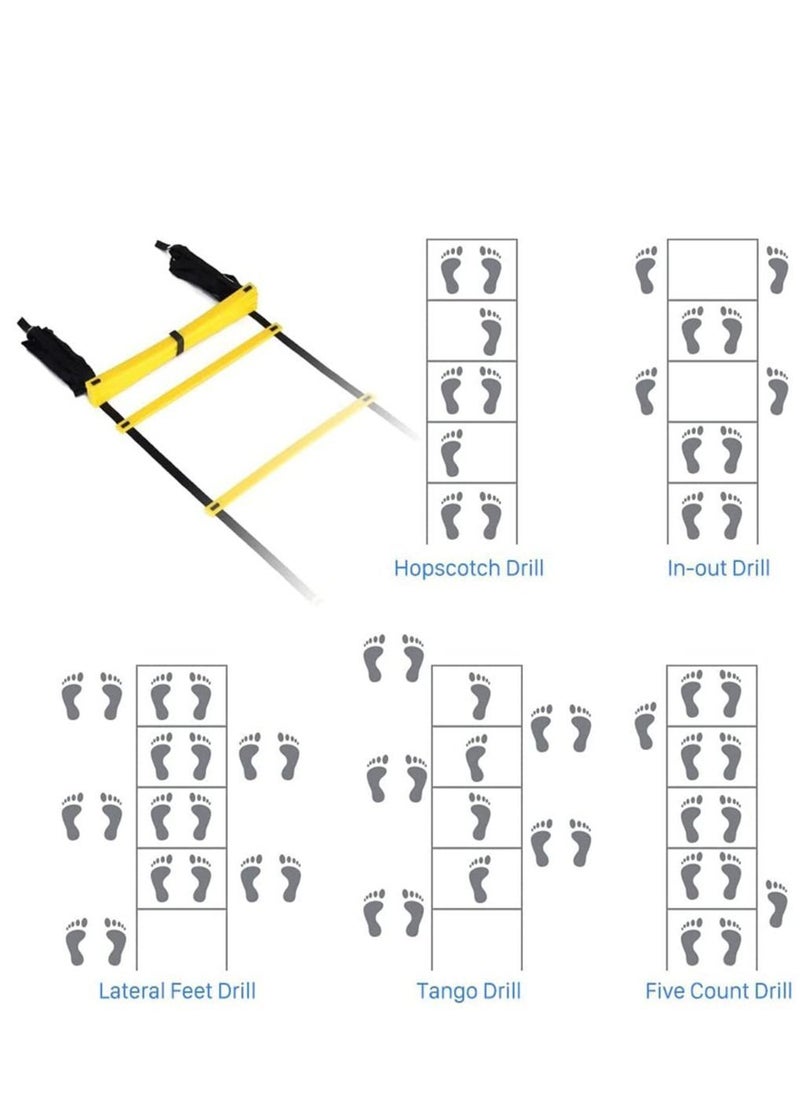 Y&D Agility Ladder, Footwork Speed Training Drill 8 Rung 13ft for Soccer, Football, Sports Training, Flexibility Ladder with Carrying Bag  - Image 3