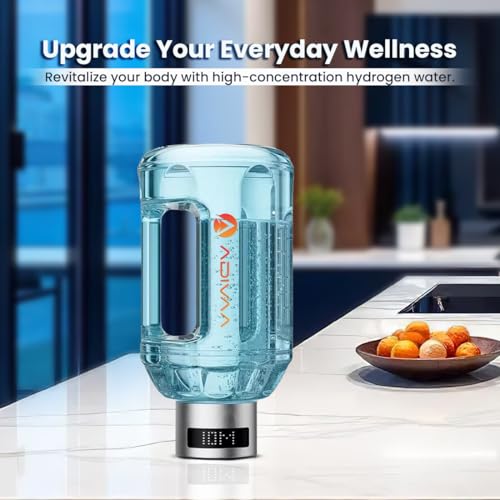 Adivaa Hydrobeast Hydrogen Water Bottle with LED Display | 8000+ PPB Generator | BPA-Free Tritan Gym Bottle | Energy Boost Antioxidant Rich Water Detox & Portable Fitness Bottle for Men Women -1500Ml - Image 4
