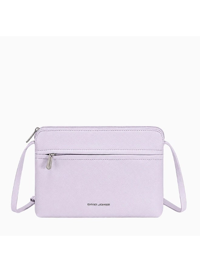 David Jones Crossbody Bag for women model CH21031-1| Passport bag with adjustable strap and external pocket for everyday use| modern minimal faux leather crossbody bag