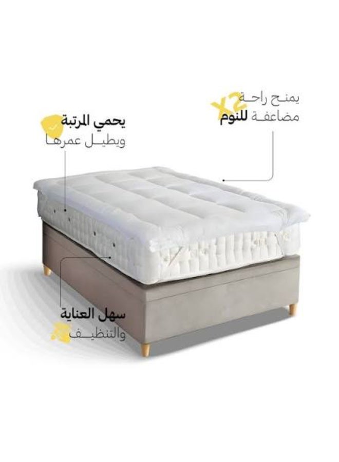 لباد فندقي بديل ريش النعام 14 سم160-200 سم - Image 2