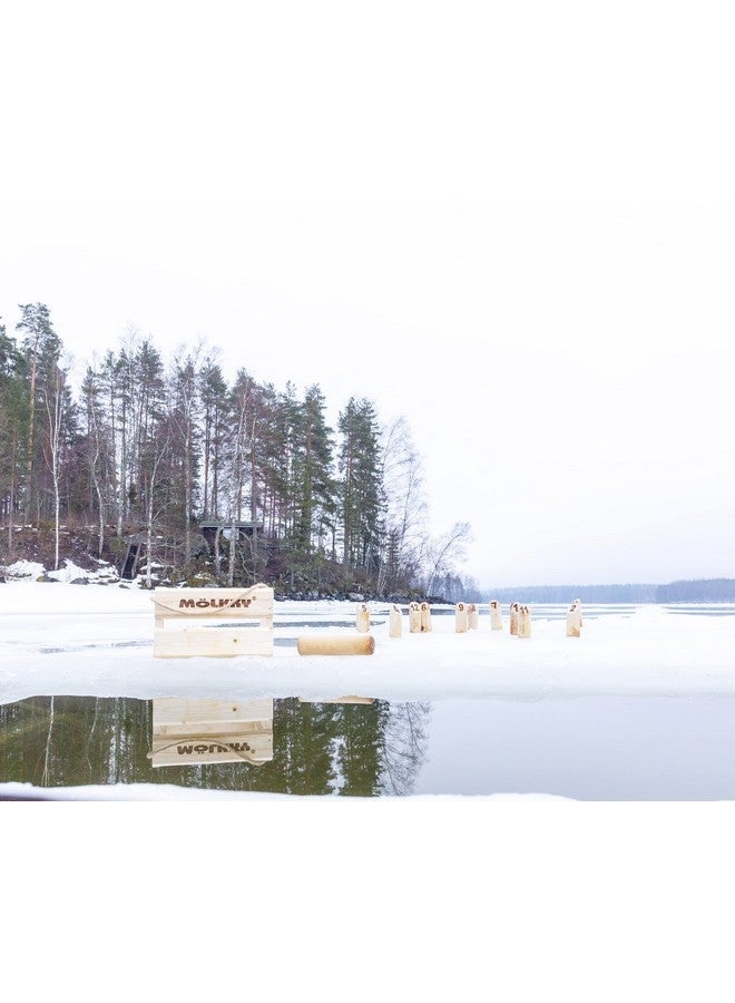 تكتيك Molkky - لعبة دبوس وبولنج خشبية - متعة في الهواء الطلق - للشاطئ - حديقة - نزهة - ملعب - لعبة حديقة عائلية كلاسيكية من - Image 5