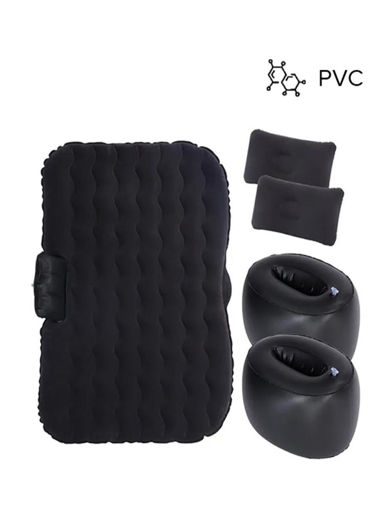 Sharpdo 5 Piece Air Mattress Car Inflatable Bed for For Outdoor Camping Travel, Black - Image 2