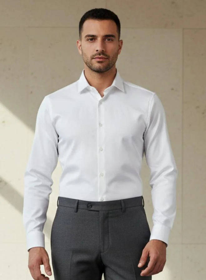 Splash FAV Set of 2 - Slim Fit Formal Shirt with Spread Collar and Long Sleeves