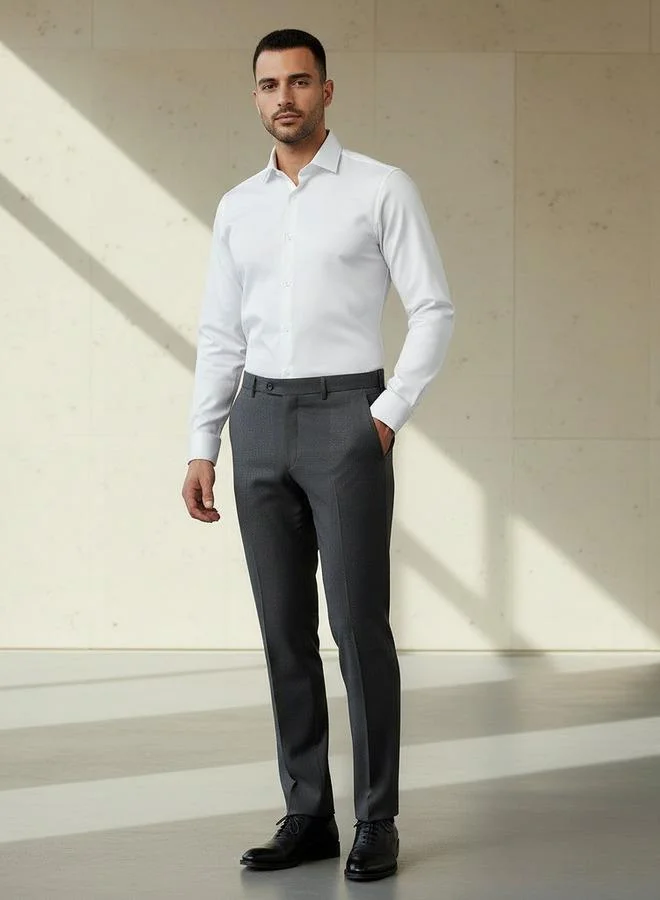 Splash FAV Set of 2 - Slim Fit Formal Shirt with Spread Collar and Long Sleeves