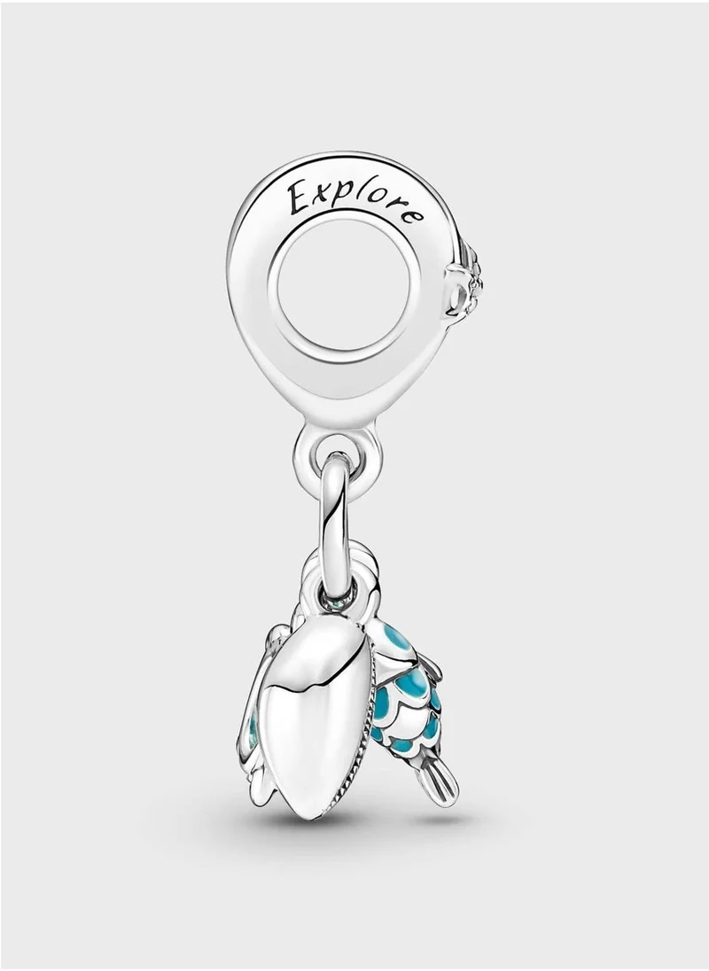 PANDORA Fish, Sea Turtle & Conch Triple Dangle Charm