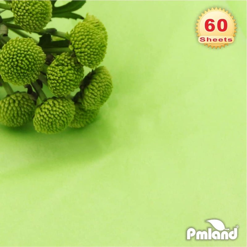 PMLAND Gift Wrapping Tissue Paper - Bright Green Color - 20 Inches x 26 Inches 60 Sheets - Image 5