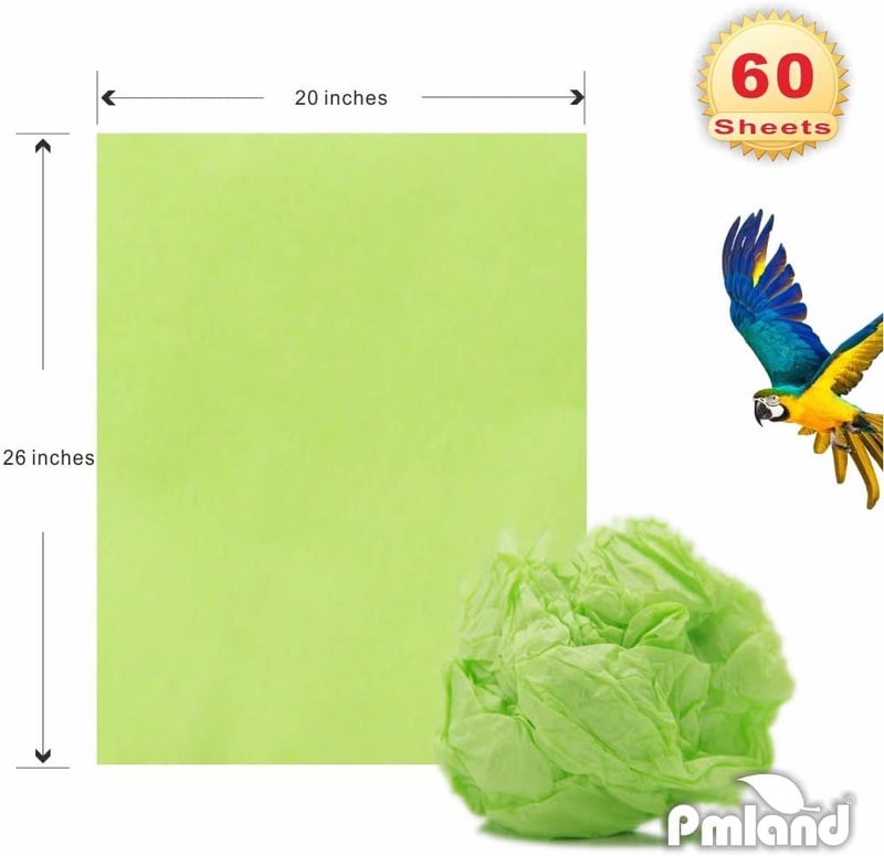 PMLAND Gift Wrapping Tissue Paper - Bright Green Color - 20 Inches x 26 Inches 60 Sheets - Image 4